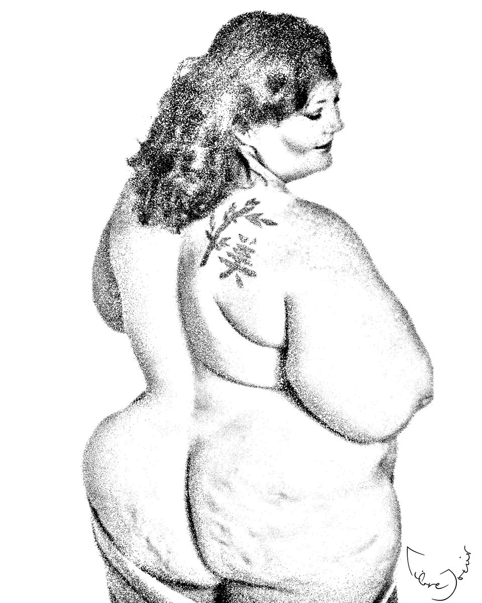 #ARTstudy #digitalart #digitaldrawing #stippling #blackinkpen #blackandwhite #pointillism #dottedart #dotwork #pointillismart #BBW #bbwart #curvymodel #curvy #cellulite #eroticart #eroticdrawing #dibujoerotico #nudedrawing #nude #nudeart #naturist #krita #kritaart #nsfw #nsfwart