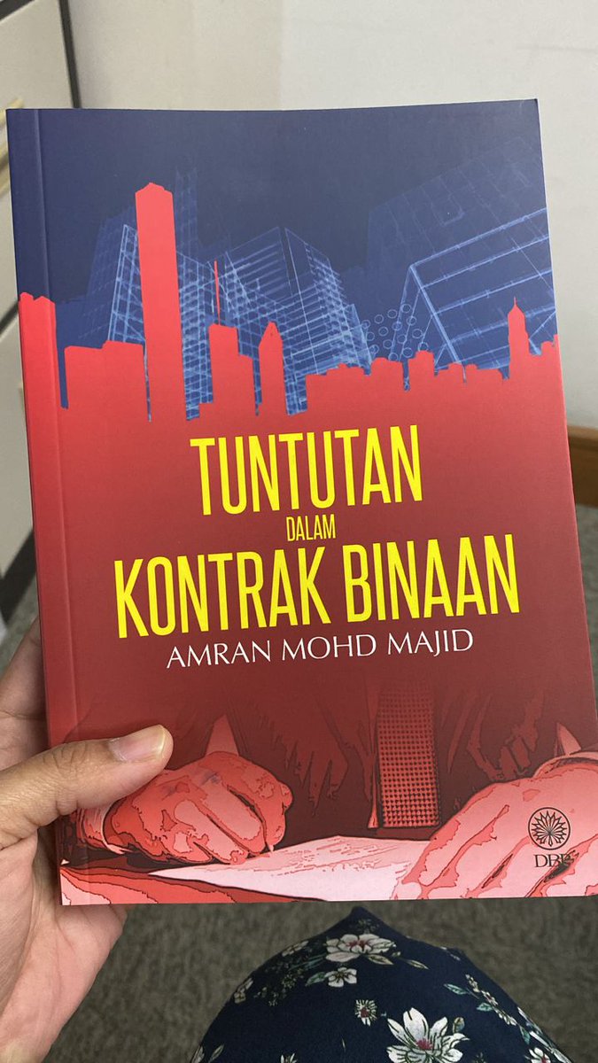 Syukur Alhamdulillah buku ketiga saya yang berjudul "Tuntutan Dalam Kontrak Binaan" baru sahaja diterbitkan oleh Dewan Bahasa &amp; Pustaka (DBP). Buku ini boleh dibeli di kedai-kedai buku DBP/ secara dalam talian sedikit masa lagi dengan harga RM70 senaskah.   _1/2