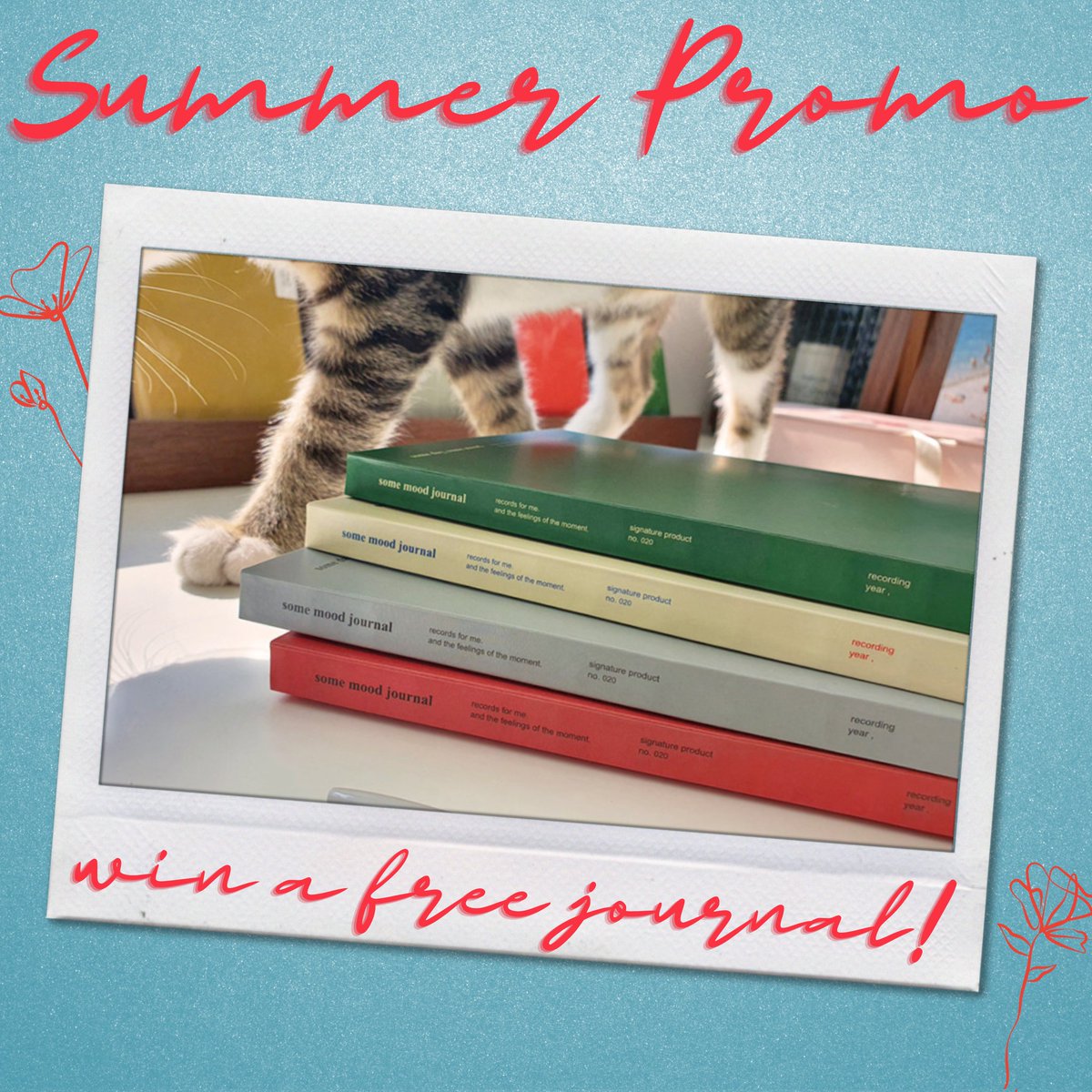 We've got a summer promo starting ! All purchases from today until July 22nd will include a #FREE summer sticker sheet pack from "Scary But Cute" AND be entered to win one of two "Some Mood Design" #journals! These #minimalist journals are 192 pages and perfect for planning!