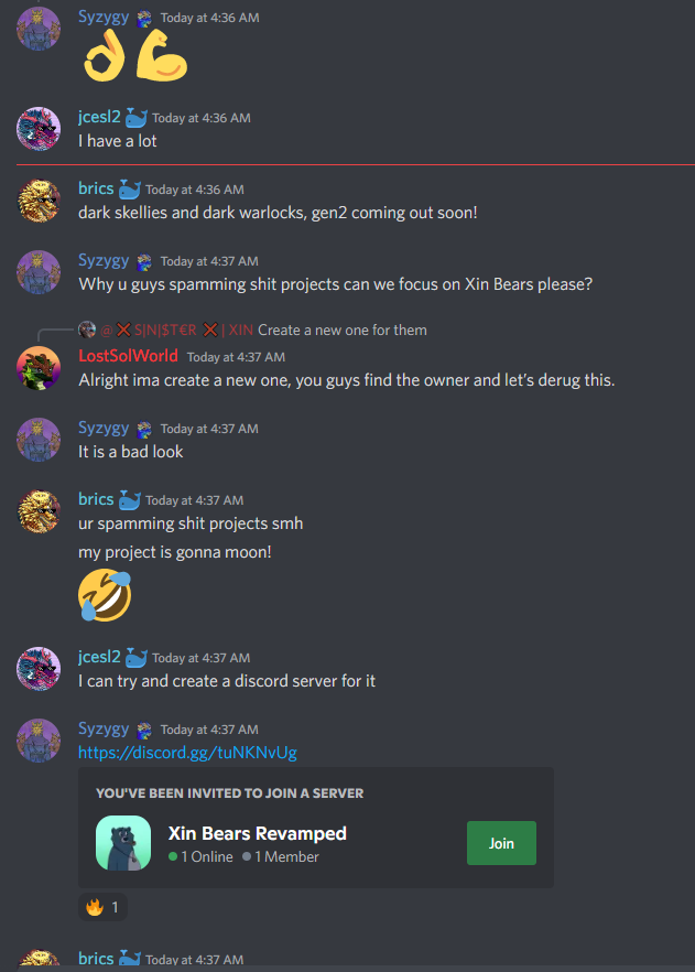 The_Bulletspeed's tweet photo. 5am @XinDragons moods. Join a real fam and find a solid as rock community apart from all the top notch dev services that make solana better every day ;) https://t.co/ncBU3vEjMT