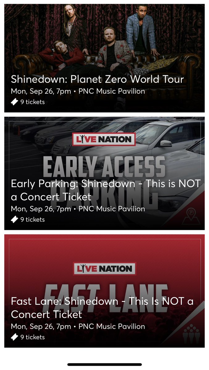 epley_brit's tweet photo. Shinedown &amp; Jelly Roll
Charlotte NC, Sept 26. 7pm. 
2 GA Pit tickets, 2 early parking passes, and skip the line passes. $275 for everything. #shinedown #jellyroll @Shinedown_Fans @PNCmusicpav https://t.co/RxAUYHpJMo