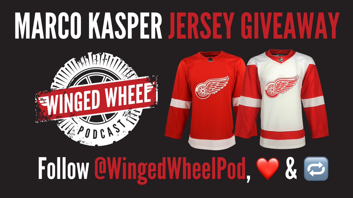 WingedWheelPod's tweet image. 🚨 MARCO KASPER JERSEY GIVEAWAY 🐙

We're giving away a MARCO KASPER Red Wings jersey to celebrate Detroit's 8th overall pick! To enter:

👥 Follow @WingedWheelPod
❤️ LIKE &amp;amp; 🔁 RETWEET this tweet

We'll add a 2nd JERSEY if we reach 17k followers! Draw is Wednesday night! 🙌 #LGRW