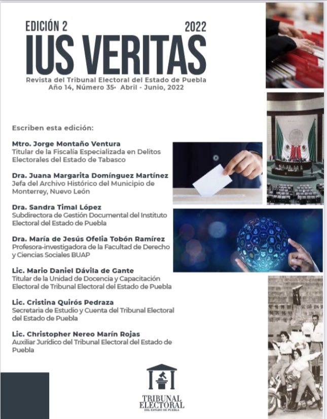 trielecpue's tweet photo. Te invitamos a leer el artículo  “LA TRANSICIÓN EN LA
CÁMARA DE DIPUTADOS” de la Lda. @Cristin53312821, en nuestra revista #IUSVeritas edición abril-junio. 

👉 https://t.co/WvZgeG5fU2

#TiempoDeLectura https://t.co/W3rnMTlsTH