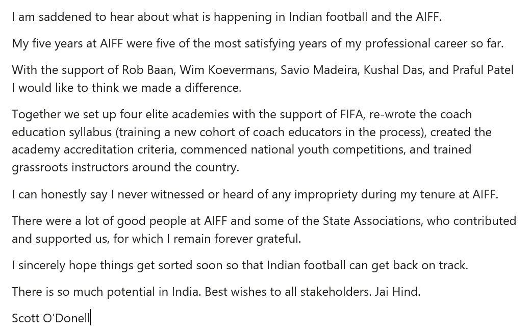 scottodonell's tweet photo. @IndianFootball @praful_patel https://t.co/NbuLSpL47P