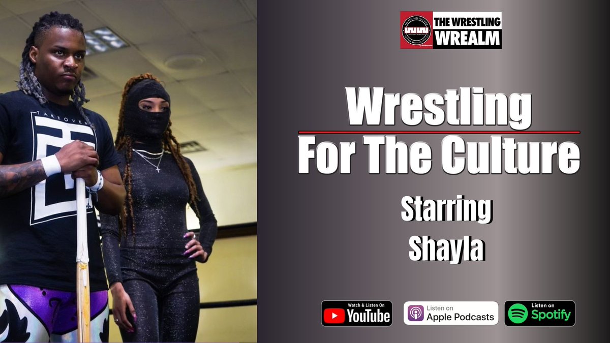 WrestlingWrealm's tweet photo. NOW PREMIERING: @shaylasarchive joins @BrianHWaters for #WrestlingForTheCulture to talk #TakeovervsSTP @JBoujii @TheRevRonHunt plus a surprise run-in

YouTube: https://t.co/SZ5U65POP4 
Anchor  https://t.co/DOONy4j07W 
Apple https://t.co/xM1TNBMjwy
Spotify https://t.co/sHVnnOv4Nd https://t.co/O1ESOyFMCg