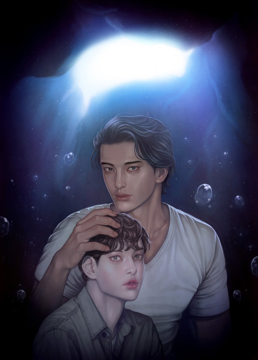 평소 안그리던 스타일을 + 남자를 연습해보자 하고 그렸던 습작. 
감사하게도 좋은 인연으로 알게 된 작가님이 아드님 캐릭터들을 빌려주셨어요 :)