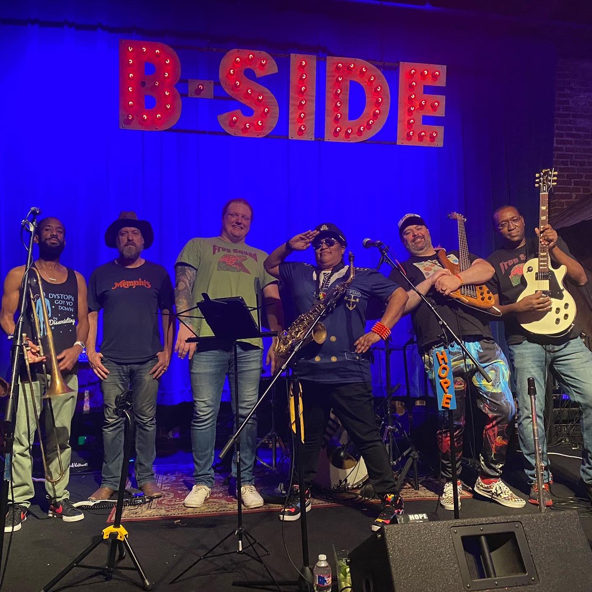HopeClayburnSax's tweet photo. Had a great bday yesterday and thanks to my band Soul Scrimmage for funky jam and my sister for the dinner and friends for the gifts! Check out the show on YouTube here https://t.co/In2OdaBpGI 
#bday #blessed #memphis https://t.co/dH73KysY6s