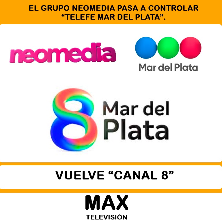 viewmaxar's tweet photo. 🟠 El grupo #Neomedia pasa a controlar #TelefeMarDelPlata. Vuelve #Canal8.

A través de un comunicado emitido en el día de hoy, se dió a conocer el acuerdo entre #Paramount y el grupo marplatense para afiliar a la emisora de dicha ciudad. (...) https://t.co/AAW8UMj5TZ