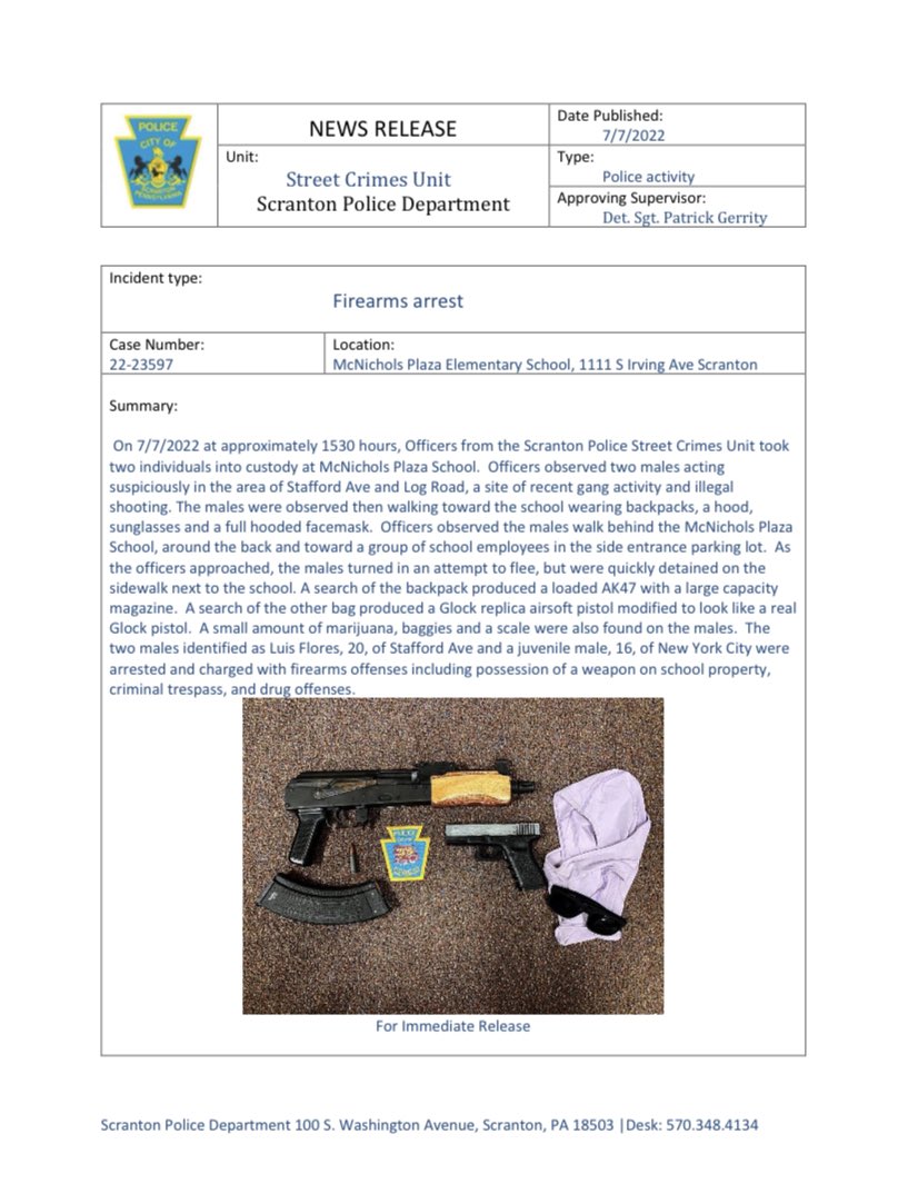 Scranton Police tweet media