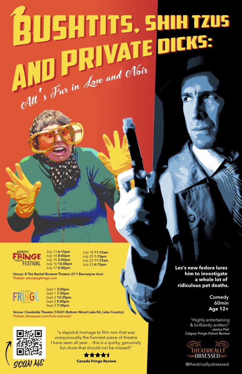 TheatricallyObs's tweet image. We’re back, doll! 
#wpgfringe #kelownafringe #bushtits #backaftertwolong