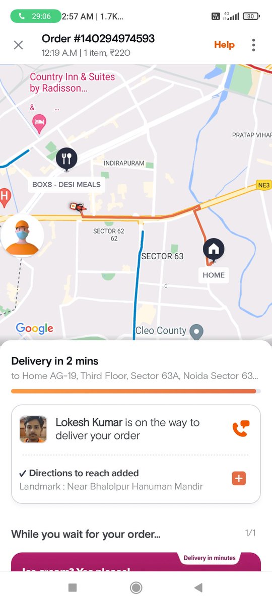 gravitynill's tweet photo. @Swiggy what a pathetic service you guys have. Took 3 hours already and order is still not delivered. #no_support #pathetic #CustomerService https://t.co/5ZV3FZJQk9