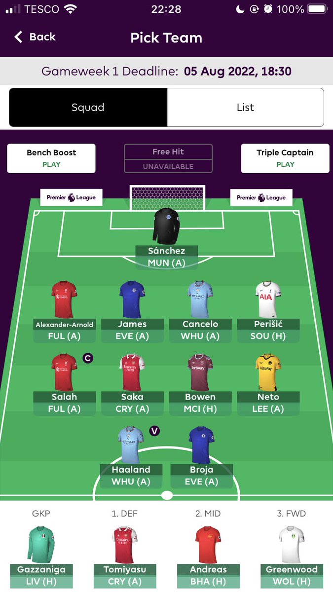FPLGuy_'s tweet photo. Here’s the draft…

Obviously hoping Broja gets a move otherwise he’ll be out https://t.co/yyd0e2op3c