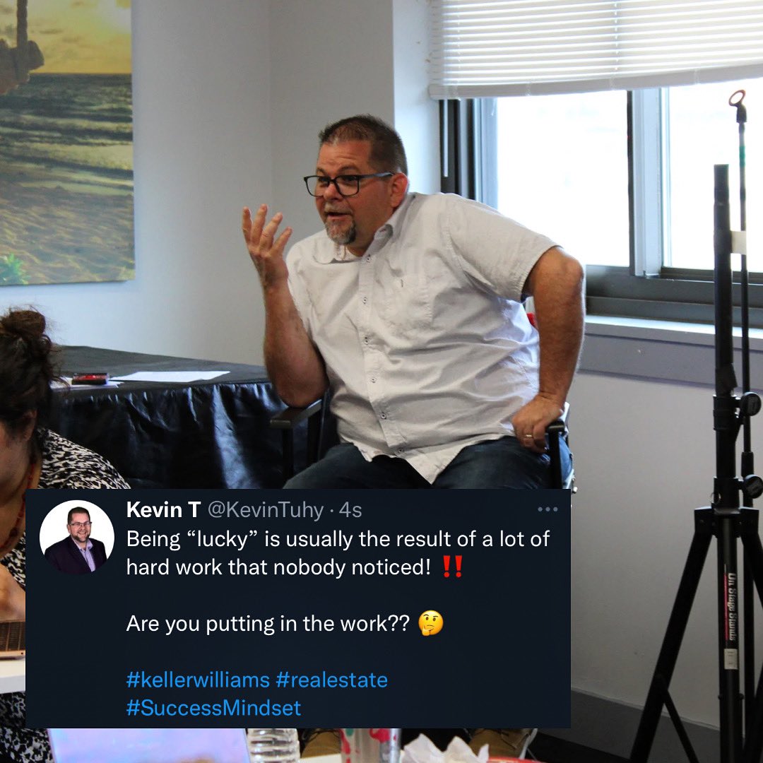 kwfirstinny's tweet photo. The wise words of our team leader @KevinTuhy ‼️🙌🏼

#realestate #kellerwilliams #success https://t.co/3AciUygmhm