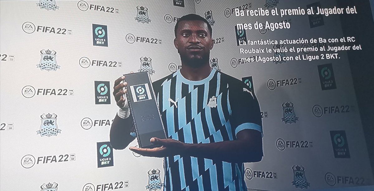 RoubaixFC's tweet photo. ¡#ElHajdiBa es el GANADOR en AGOSTO del #MVP de la @Ligue2BKT! ⚽️

El centrocampista francés ha tenido un papel FUNDAMENTAL en el arranque de esta presente temporada. 

¡ENHORABUENA! 🎉 https://t.co/vat46GW4PC