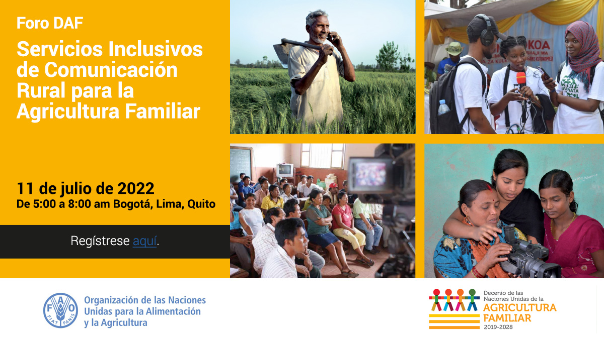 ondarural's tweet photo. 🔴 Participa en el #ForoDAF: Servicios Inclusivos de #Comunicación Rural para la #AgriculturaFamiliar👩🌾📲🧑🌾
.
Tendencias, experiencias y apropiación de los medios y las #TIC para la agricultura familiar.
.
Inscríbete ➡️ https://t.co/0KIiHBAFPA
+ Info ➡️ https://t.co/k4LiCqspk0 https://t.co/7eceZamXfG