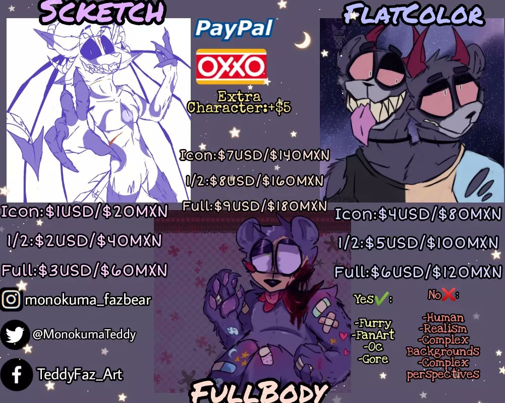 MonokumaTeddy's tweet photo. Comisiones Abiertas!! 💜✨/Comission Open!!💜✨.

#ComisionesAbiertas #comisiones #furry #furryart #comission #comissionsopen https://t.co/hTgBPE2M1W