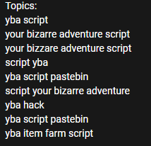 Best YBA Your Bizarre Adventure/YBA Script Hack