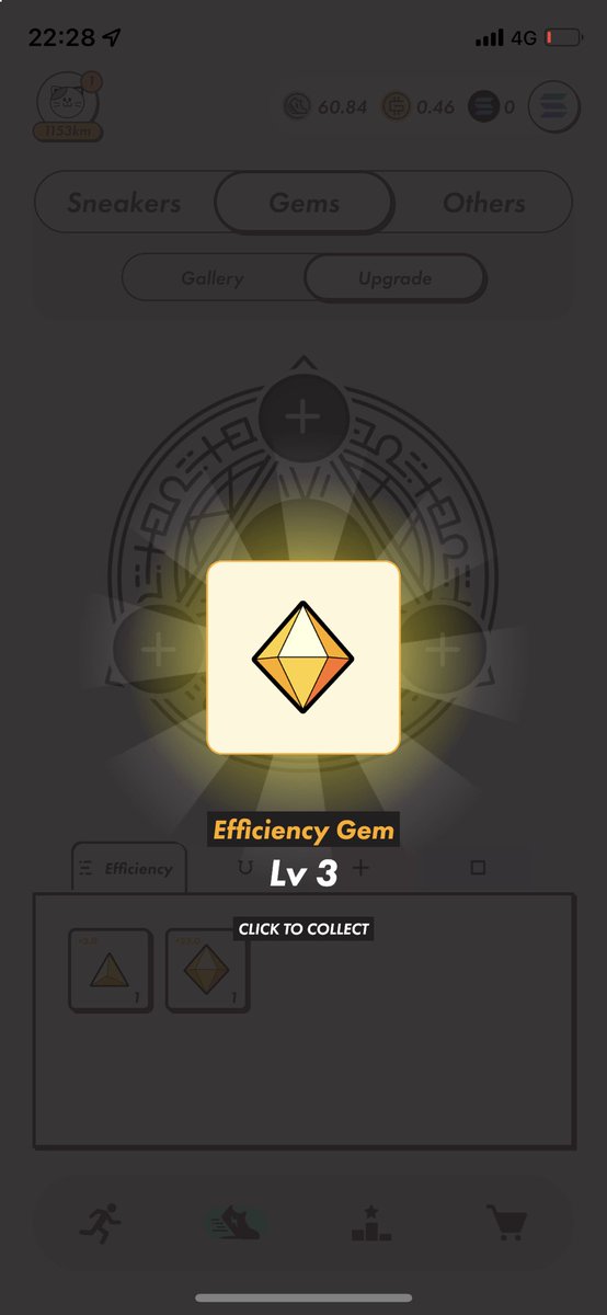 KuritoSensei's tweet photo. 💎Just upgraded my last Lv3 🟡 gem for my main sneaker! From now on, I can earn 360 $GST a day with "only" 10.8 base. Which allows me to get high levels gems more quickly! 
.
Just need two Lv3 🟣 gems to complete my $GMT earner, and I'll be ready to get Lv4 then! 
.
#BurnToRun https://t.co/DW68XIglzd