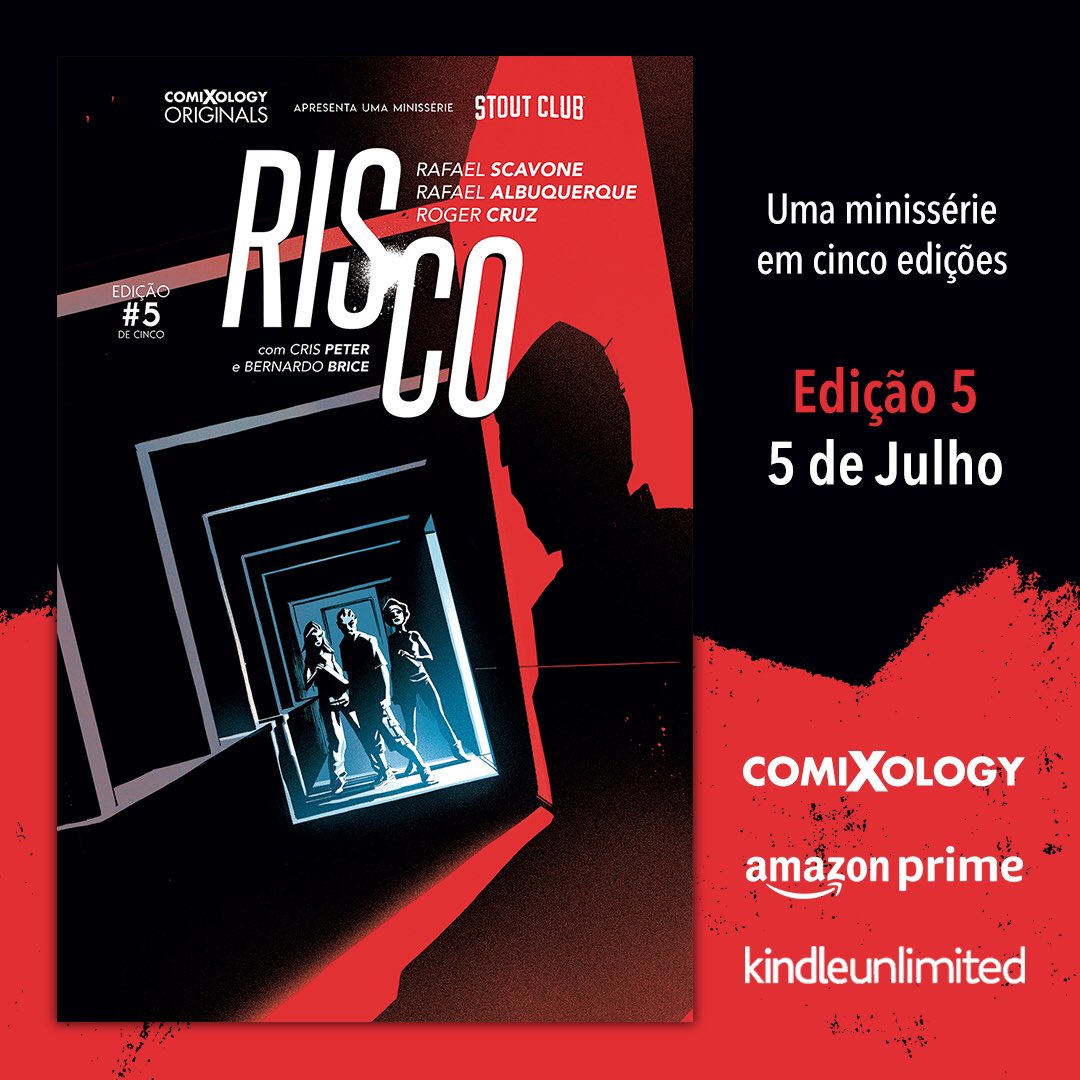 A edição final de RISCO já está disponível no @comiXology e @AmazonKindle ! Será que latas de tinta spray e uma boa dose de coragem serão suficientes contra os assassinos? Ou um trágico destino é o que aguarda os nossos heróis? 🔗 tinyurl.com/2hyw6lyg #quadrinhos