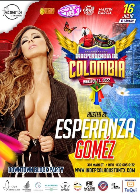 🇨🇴 Sabado 16 Julio 🇨🇴 La Celebracion de la independencia de Colombia 🇨🇴 Downtown Block party !!! Un evento