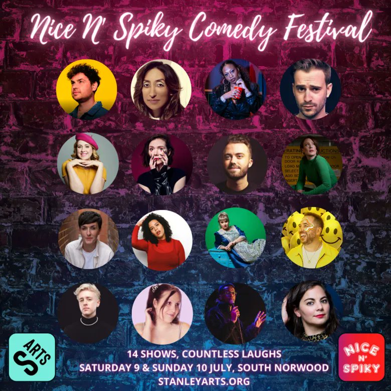 NICE N’ SPIKY COMEDY FESTIVAL WEEKENDER 9th -10th Jul @Stanley_Arts #London @NiceNSpiky Line-up: @tomlucy @sikisacomedy @HelenBaBauer @BrennanReece @shaziamirza1 @jessicafostekew @elf_lyons @Abandoman @LukeKempner @jenivescomedian +More! #COMEDYTICKETS: jokepit.com/comedy-in/croy…