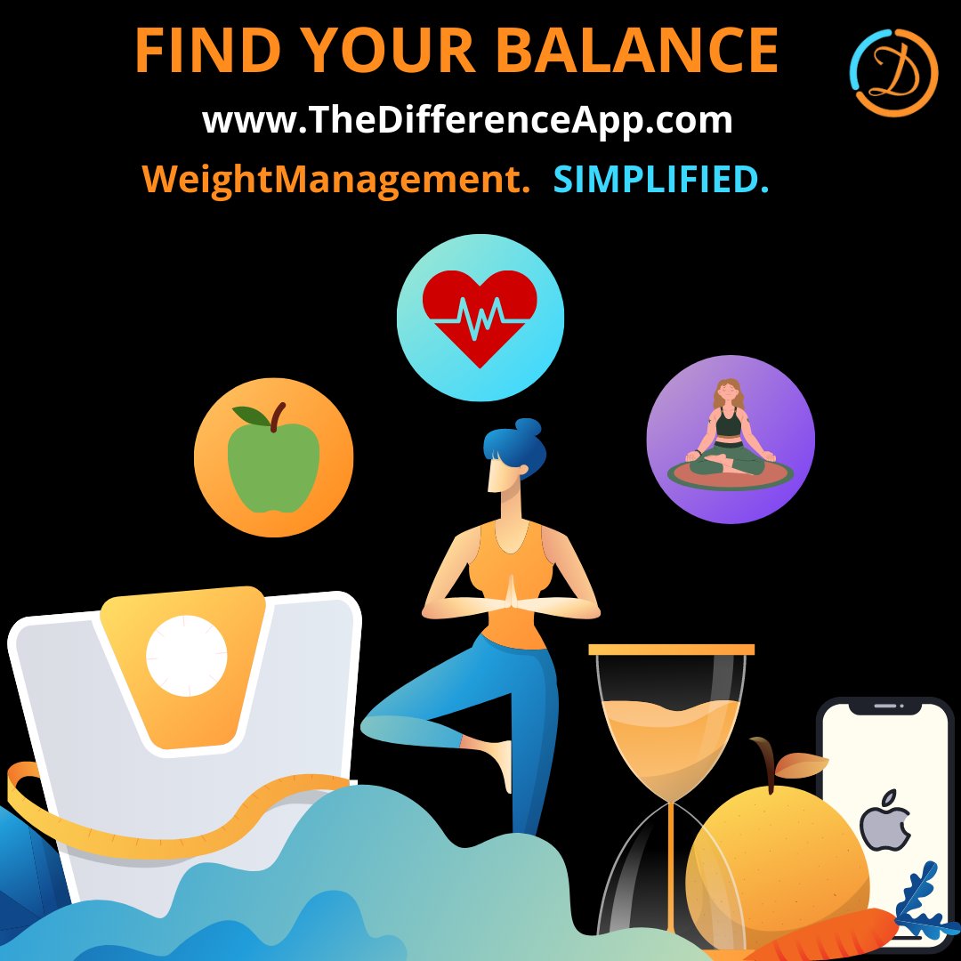 TheDiffApp's tweet image. Find Your Balance! And See The Difference! #WeightManagement. #Simplified. Join Us at: TheDifferenceApp.com @TheDiffApp #TheDiffApp #TheDifferenceApp #TheDifference #YouMakeTheDifference #SeeTheDifference #KeepGoing #GetGoing #GetMoving #Balance # #gethealthy #healthyeating