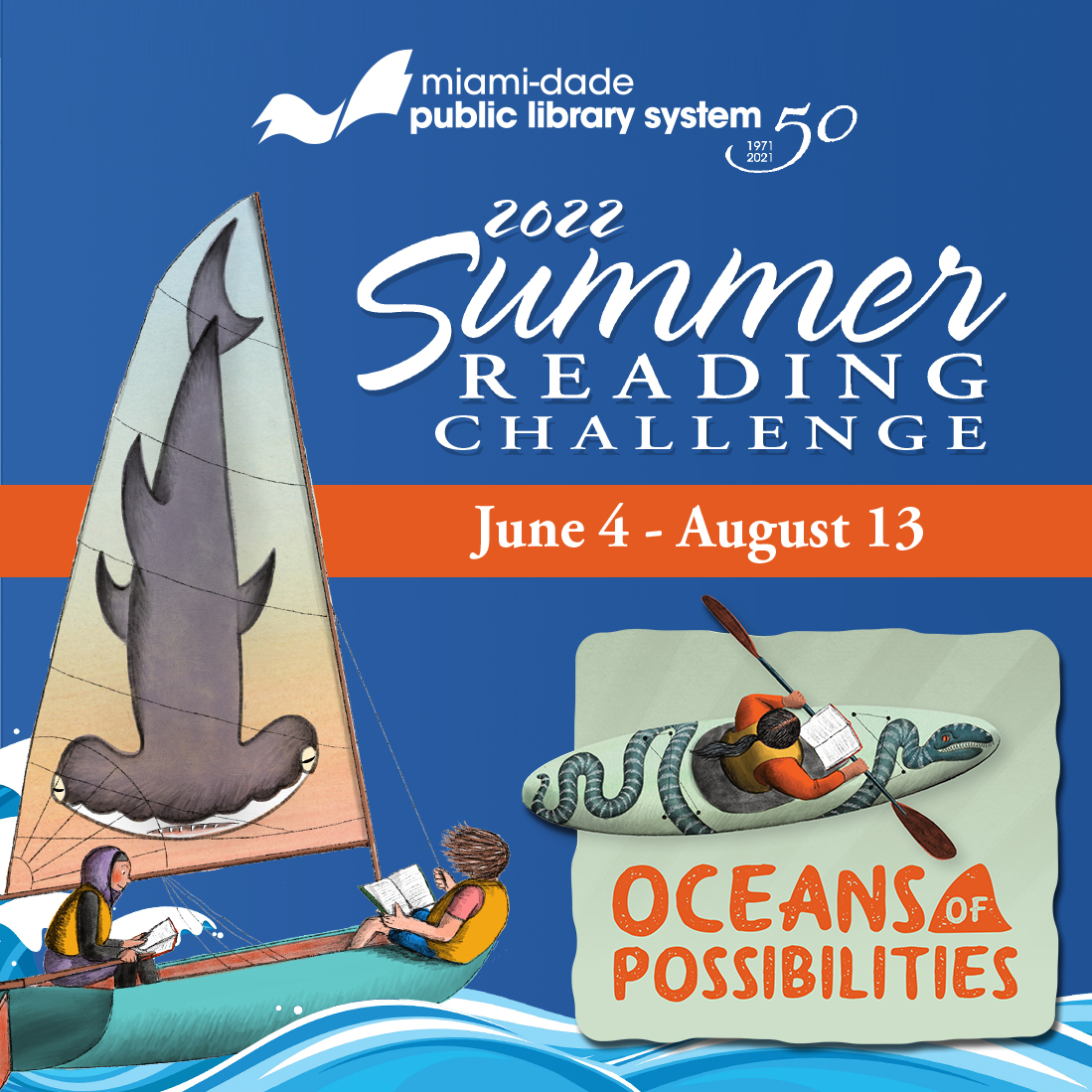 MDPLS's tweet photo. We’re halfway through the 2022 #MDPLSSummerReading Challenge! If you haven’t signed up yet, what are you waiting for? Don’t miss out on your chance to win awesome prizes, plus receive 2 complimentary tickets to select 2022 @Marlins games when you sign up! https://t.co/Mb2834agud https://t.co/oTGSimgtUd