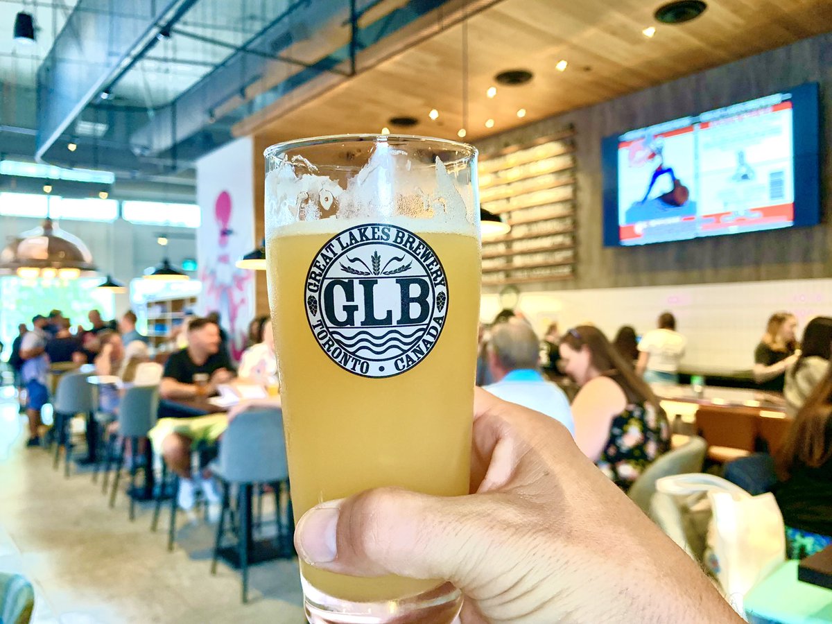 Enjoying a delicious Electric Circus Pale Ale at the <a href="/GLB_Brewpub/">GLB Brewpub</a> opening party! #craftbeer #glbfresh #freshglb #torontocraftbeer #beerisgod