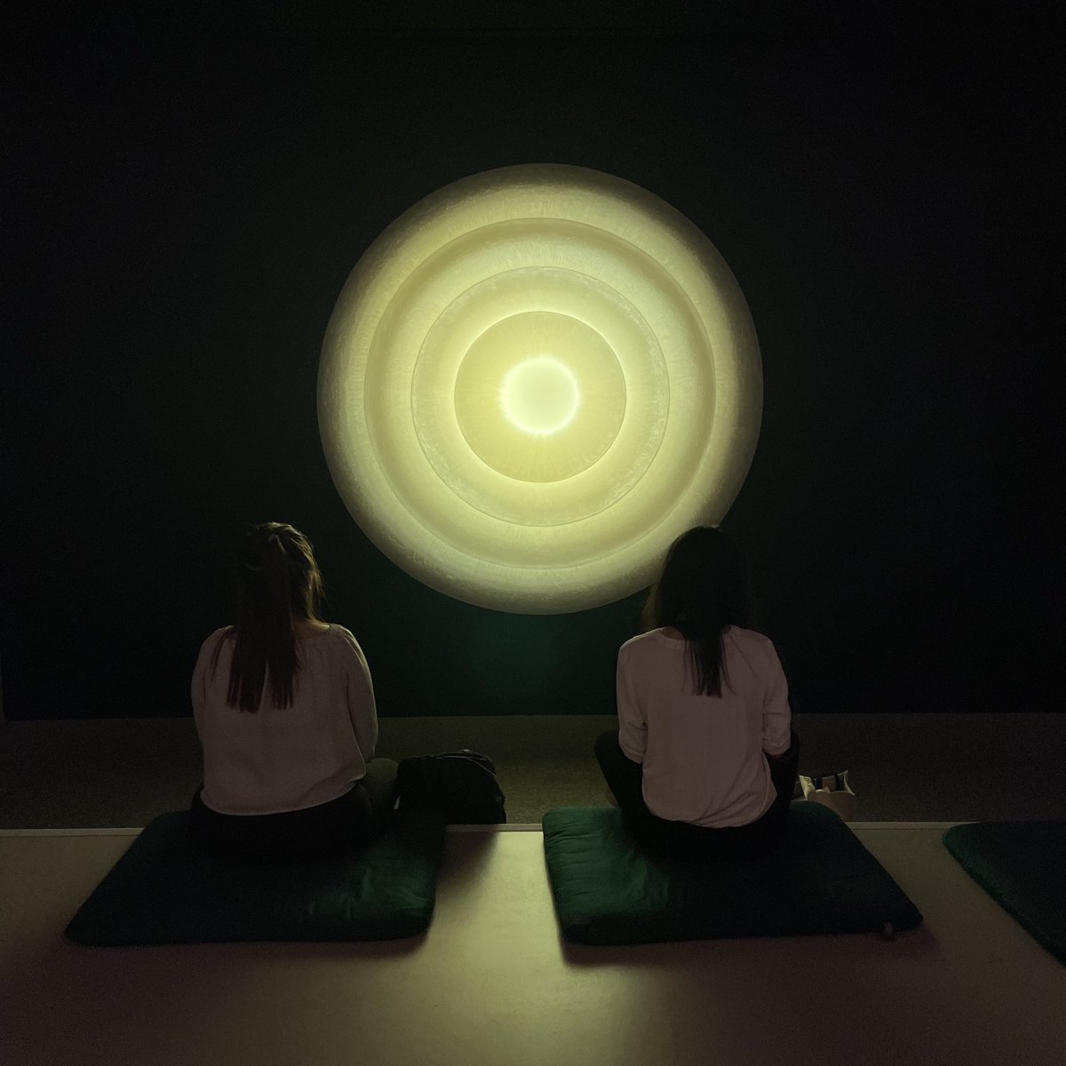 VanessaSTroiano's tweet photo. During a recent #K2FridayNight @RubinMuseum, I enjoyed the interactive #MandalaLab, a sensory experience featuring gongs, scent installations, and meditative breathing guided by a pulsating light.
#RubinMuseum #HimalayanArt #Buddhistart #Buddhism #Mindfulness #art https://t.co/8fAx88b3Es