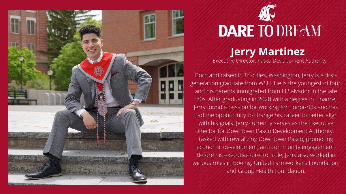 CollegeAccess's tweet photo. We continue reminiscing about our time with our #WSUDTD students & the speakers they got to hear from. One of them is recent #WSUGrad @CarsonCollege #Finance Jerry Martinez, now @downtownpasco Executive Director. We enjoyed hearing about his educational journey! #GoCougs https://t.co/zOuh71b5Va