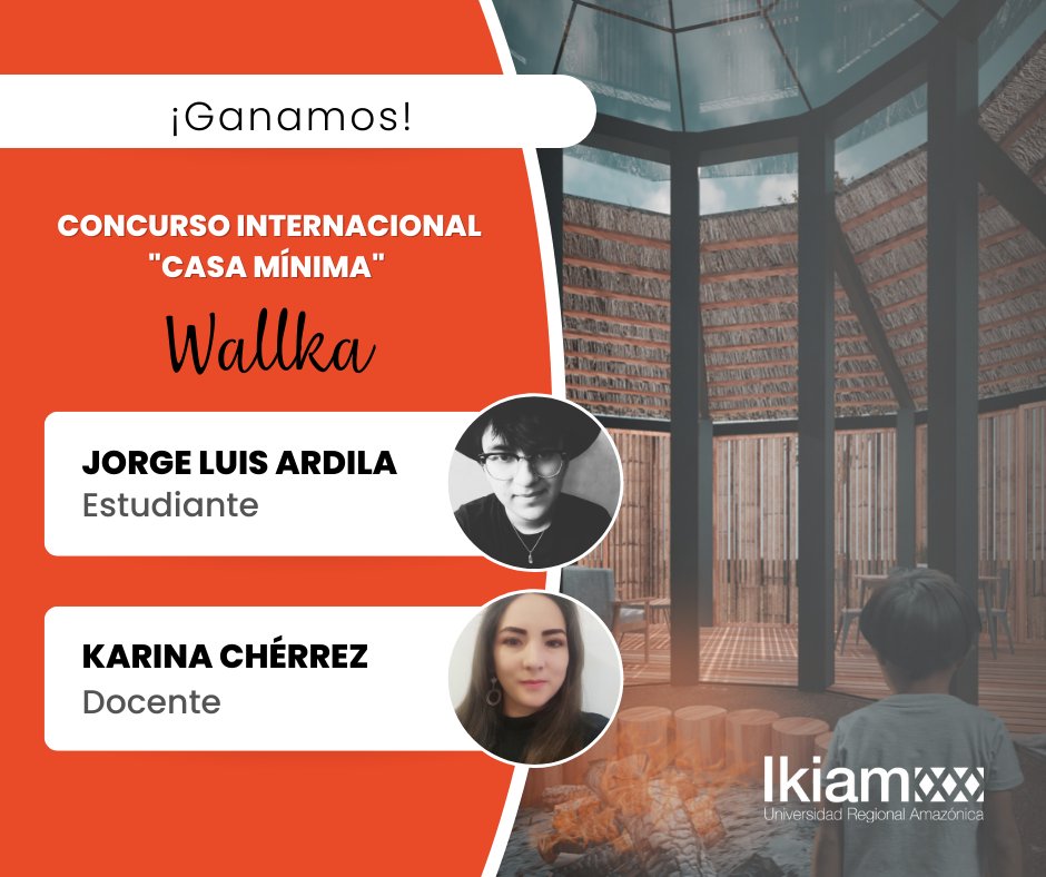 🏆 Ikiam ganó el concurso internacional convocado por la revista Trama "Casa Mínima" 

🛖 Propuesta: generar un prototipo de vivienda digna desde la cosmovisión kichwa y sus formas de habitar, reinterpretando la arquitectura vernácula e implementando soluciones sostenibles.