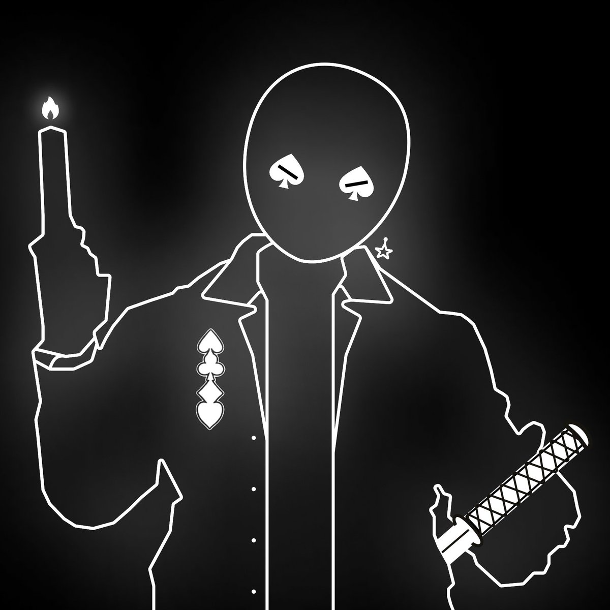 My <a href="/gangsterallstar/">GANGSTER ALL ★ STAR ギャングオールスター</a> PFP is finally complete! I inspired myself on

Deathstroke, my fav anti hero
<a href="/_xtcangel_/">🆇🆃🅲ΛПGΣᄂ★</a>, the queen of spades (Four Cards Faction)
<a href="/0xInuarashi/">0xInuarashi</a>, The mad scientist (Suit)
@0xRimuru_eth, the Gatekeeper (Sword drip)
<a href="/Cryptovius1/">Cryptovius★ 🍊</a>, the Wolfpack guardian (humor)

❤️