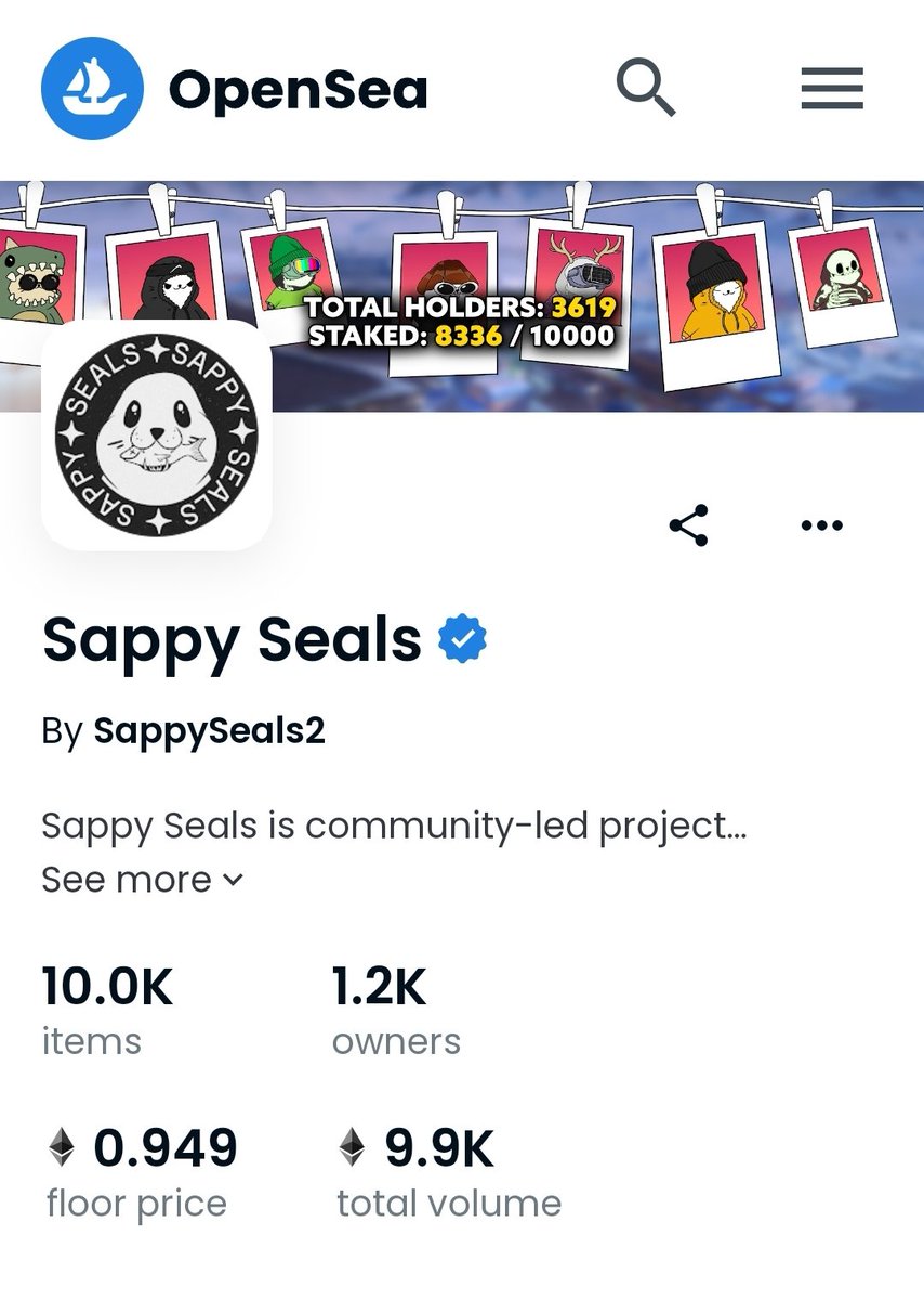 If this tweet gets
100 ❤️ likes  &amp;
100 🔁 retweets &amp;
100 💬 comments,
I will sell all my worldly possessions, take out a loan, and buy all 166 <a href="/sappyseals/"></a> currently for sale on OpenSea right now.