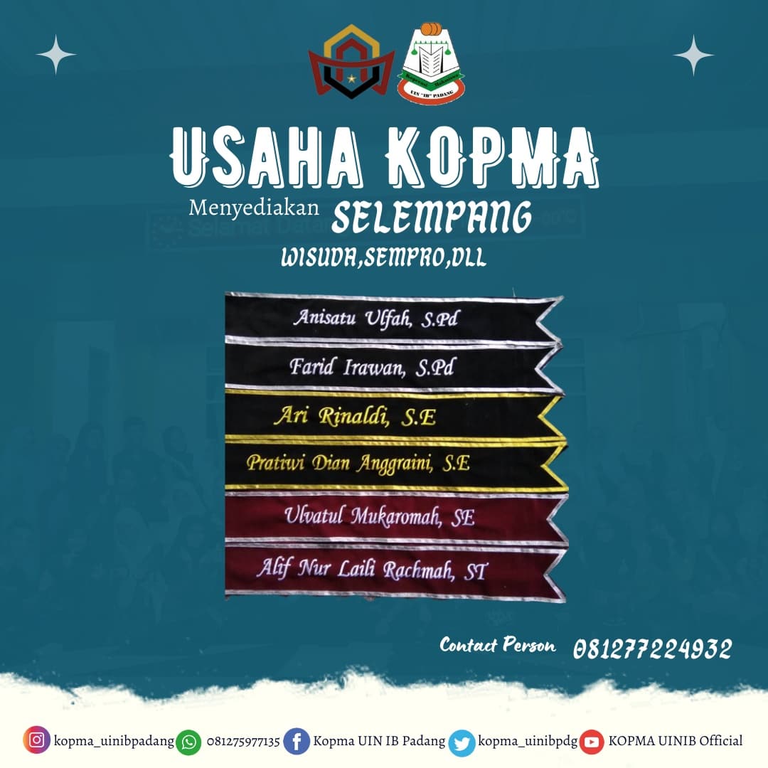 Hallo kopmania
Bagi kakak² yg mau seminar, sidang dan lainnya, yuk berkabar
