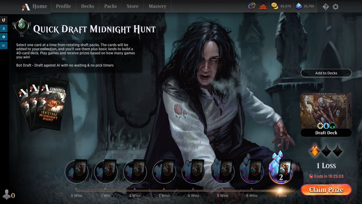Aleatory_M's tweet photo. Saying goodbye to #MTGMID quick draft with a 7-1 🏆: Bant turbomill, feat. 4x farmer and 2x hoarder. Super consistent, high velocity, low CMC, lots of GY cards. Exactly what I love about this format. Was a pleasure while it was here! #MTG #MTGArena @ArenaDraftlists @limiteddecks https://t.co/ukTcN0h6pK