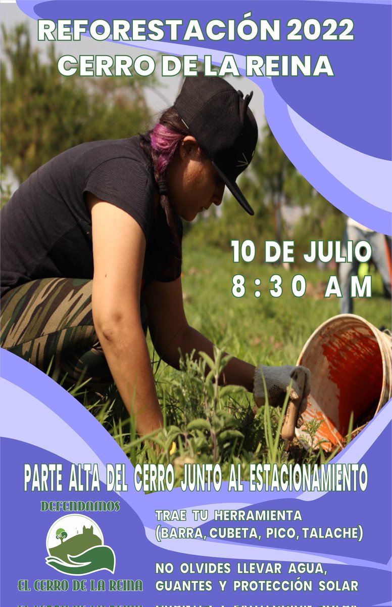 Cómo cada año, para aprovechar el temporal de lluvias los esperamos en la jornada de reforestación en el Cerro de la Reina
