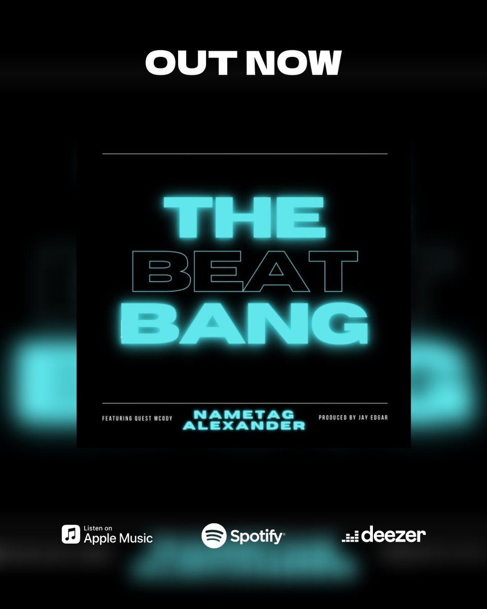 lablmusic's tweet photo. @NAMETAGALXNDR has released 2009’s “The Beat Bang” single feat. @questmcody on all music streaming services. 👇🏾👇🏾

https://t.co/ZYuCuiyQvf https://t.co/sIlO0FkFUi
