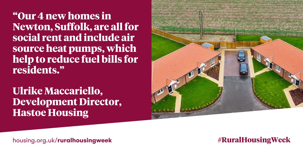 During #RuralHousingWeek, we're celebrating the completion of 4 brand new homes in Newton, Suffolk, with our partners at Babergh District Council and Newton Parish Council.