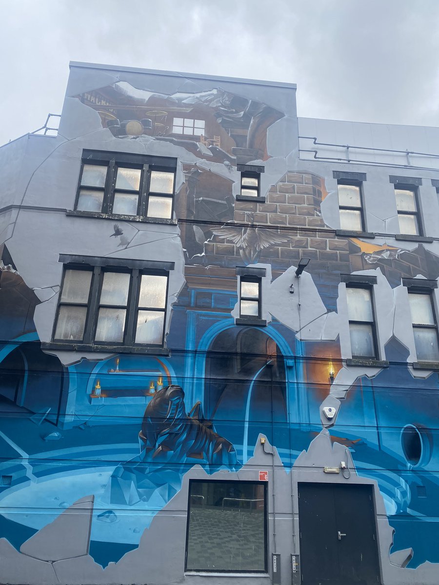 TheFarm_Peter's tweet photo. The mural has now been finished & itโs stunning #CavernQuarter #HarringtonSt #RainfordPlace #CarlJung #PoolofLife https://t.co/wu7ILyITPP