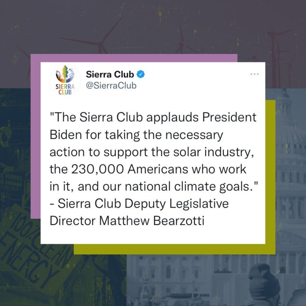 Sierra Club tweet media