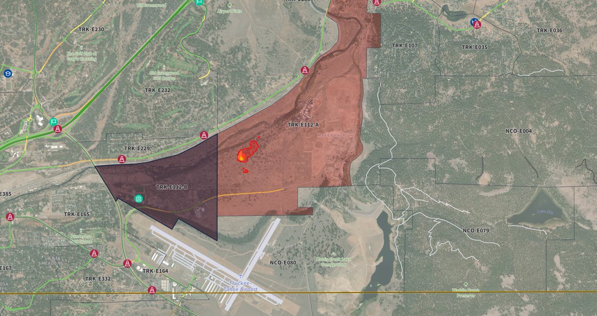 UPDATE 3:57 PM - The TRK-E112 evacuation zone has been split into two zones- east and west due to the fire location being west of this temporary zone line. TRK-E112A remains under EVACUATION ORDER. TRK-E112B evacuation order has been lifted. The Legacy Trail will remain closed.