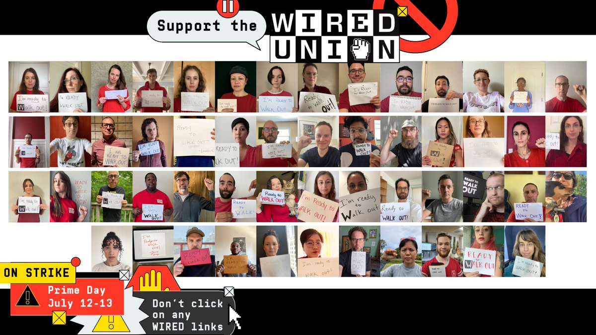 Hey <a href="/WIRED/">WIRED</a> - if we don’t get a contract, we are READY to WALK OUT on Prime Day!