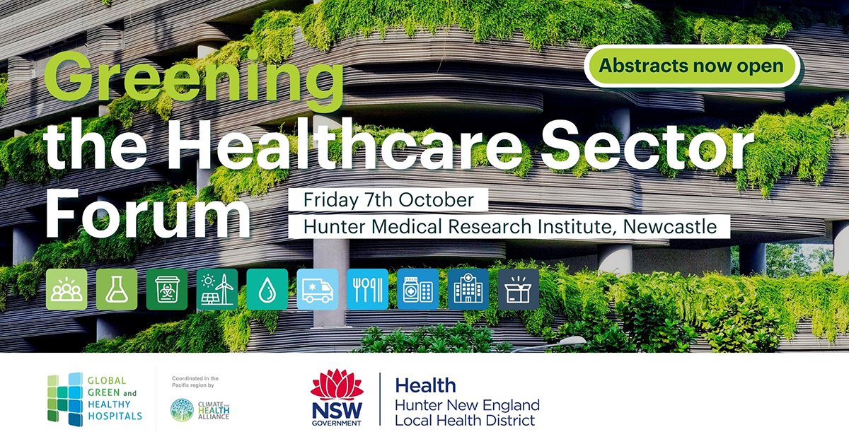 📢 1 week to go until abstracts close for the Greening the Healthcare Sector Forum (COB Thu 14 July) 📢

A great opportunity to share the great sustainable healthcare work you and your colleagues have achieved. Oral and poster presentations available.
caha.org.au/forum2022/