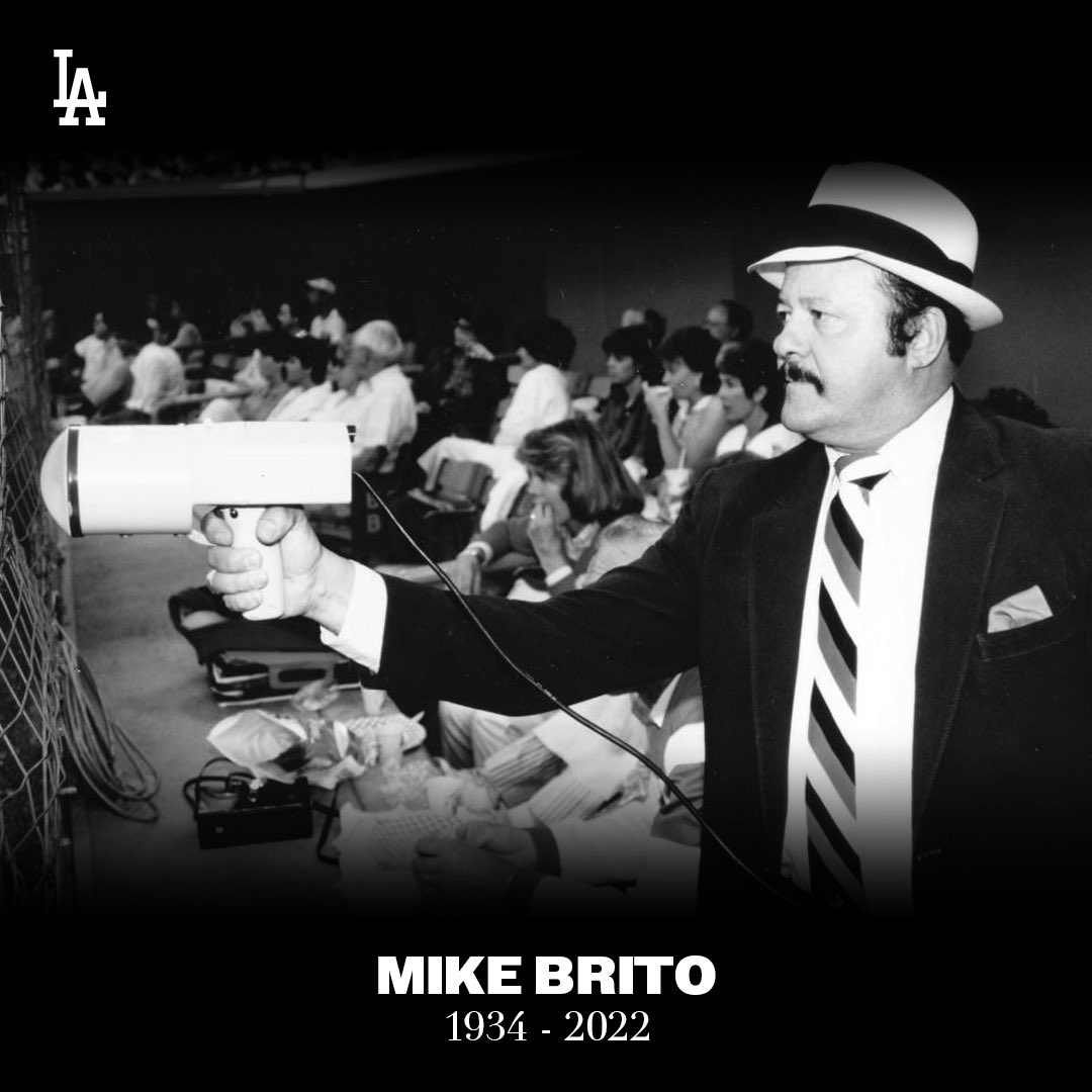 The Los Angeles Dodgers are saddened by the passing of legendary international scout Mike Brito, who worked in the Dodger organization for nearly 45 years and passed away this evening at the age of 87. Our thoughts are with Brito’s family and friends.