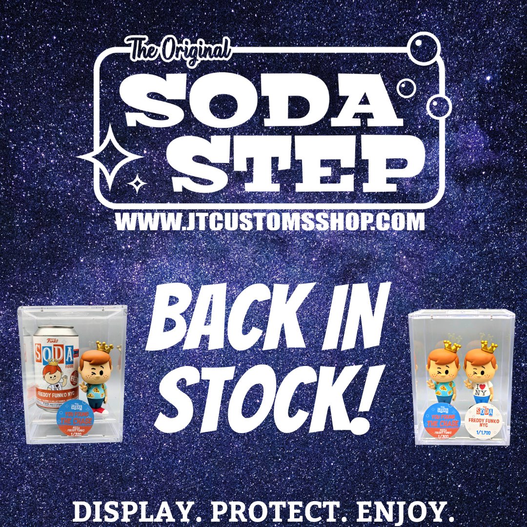 jtcustomsllc's tweet photo. Soda Steps are back in stock at https://t.co/vdXsmNvp5L
DISPLAY. PROTECT. ENJOY.
Most orders ship the next business day.
#funko #funkosoda #funkodisplay #funkosodadisplay #freddyfunko #funkosodafigure #funkosodagrails #funkosodachase #funkosodacollection #funkosodacollector https://t.co/d8Rzg2lPYk