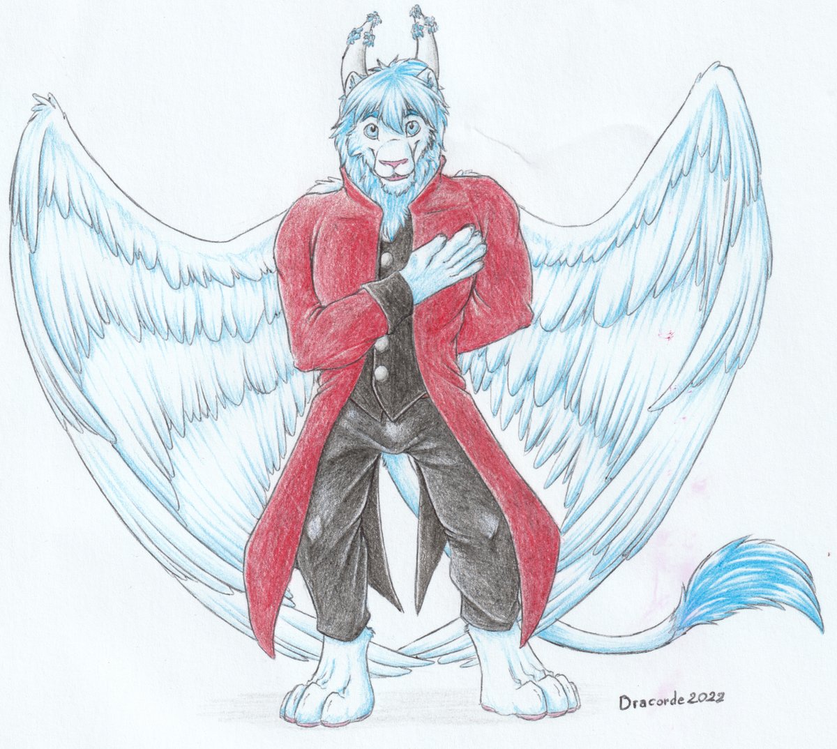 Little drawing for the new buttler of my RPG players.
Séban the winged lion. He used to be different but he sign a contract with them and they happily used the  chimerization spell, he's now, willingly, their employee and their summon.
