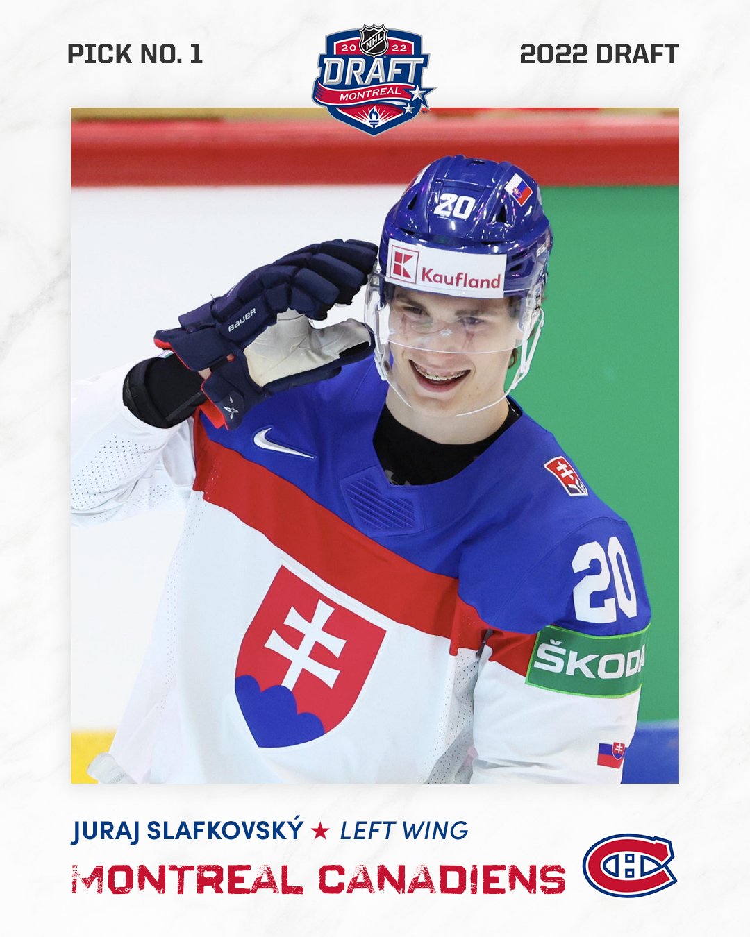 Montreal Selects Juraj Slafkovsky No. 1 in the N.H.L. Draft - The