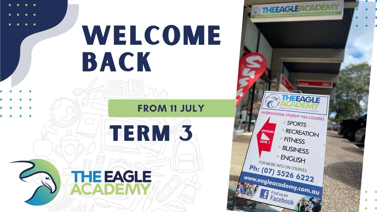 Eagle_Academy's tweet photo. Term 3 is back next week beginning 11th July! Please check your emails for details on your class day.
See you all soon!
.
#studywithtea #backtoschool #term3 #welcomeback https://t.co/3giCn5M129