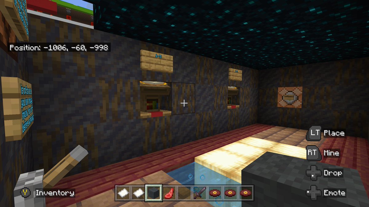 Joshua_Scherrer's tweet photo. @Minecraft, will you retweet my 12 year old son’s working four function calculator he made? #MinecraftBedrock @MojangStatus @Xbox https://t.co/aTgsf0JgEE