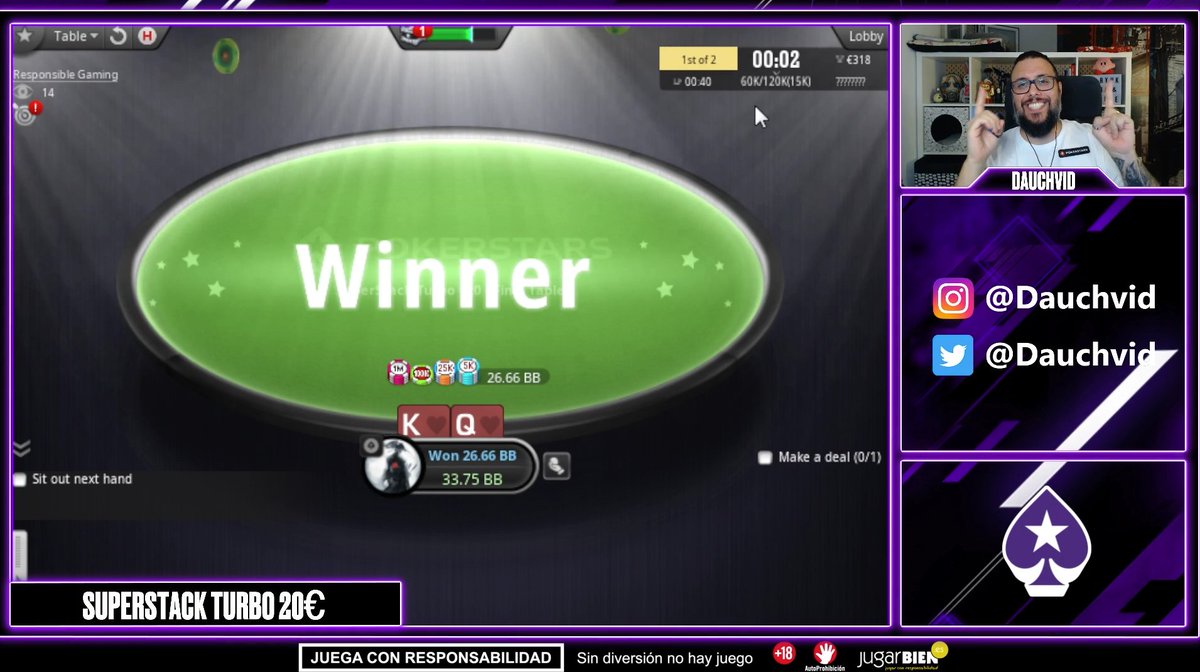 Dauchvid's tweet photo. ¡Qué bonito es ganar en directo, aunque haya sido un torneo pequeñito! 

Gracias a toda la gente que se ha pasado por el stream. ¡Sois increíbles! 🏆🍾♥️ https://t.co/9WQzl64jiq